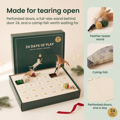 The Cat Toy Advent Calendar — 24 Toys, One Behind Every Door